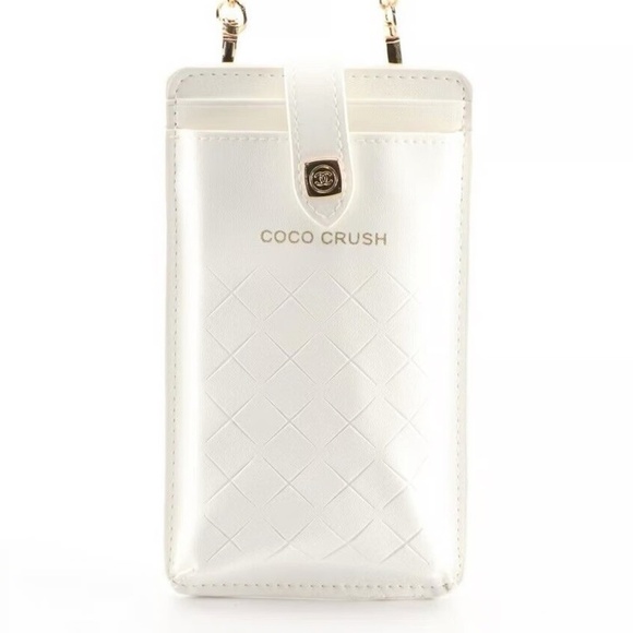 CHANEL Limited Edition Coco White Crossbody/Phone Case/Card holder NEW FREE gift - Picture 2 of 12